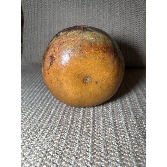 Vtg Hand Painted Decorative 10" Gourd Rustic Autumn Landscape Design Folk Art - Picture 5 of 10